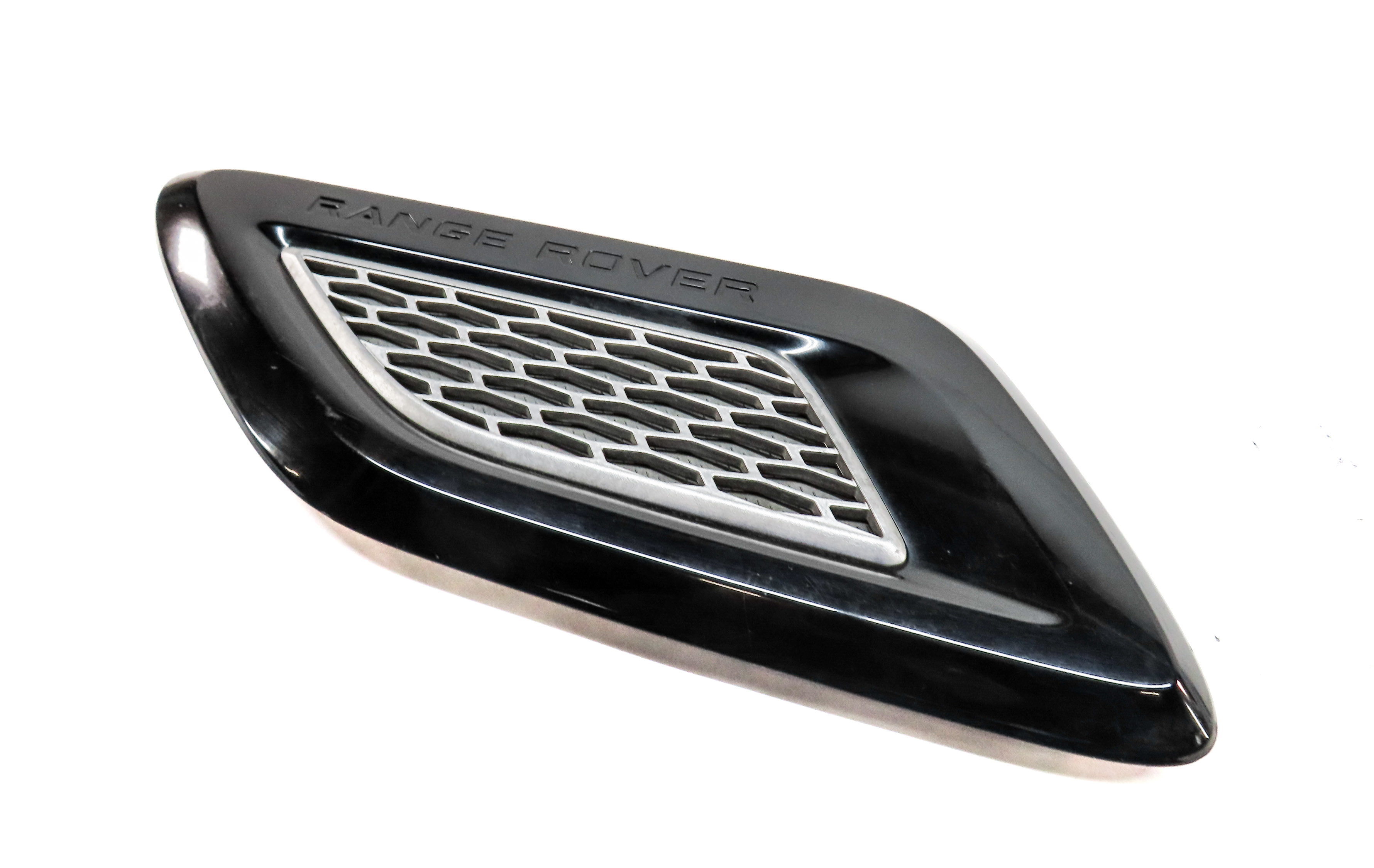 15 LAND RANGE ROVER SPORT (L494) FRONT LEFT DRIVER HOOD GRILLE TRIM BLACK/SILVER — exact item pictured